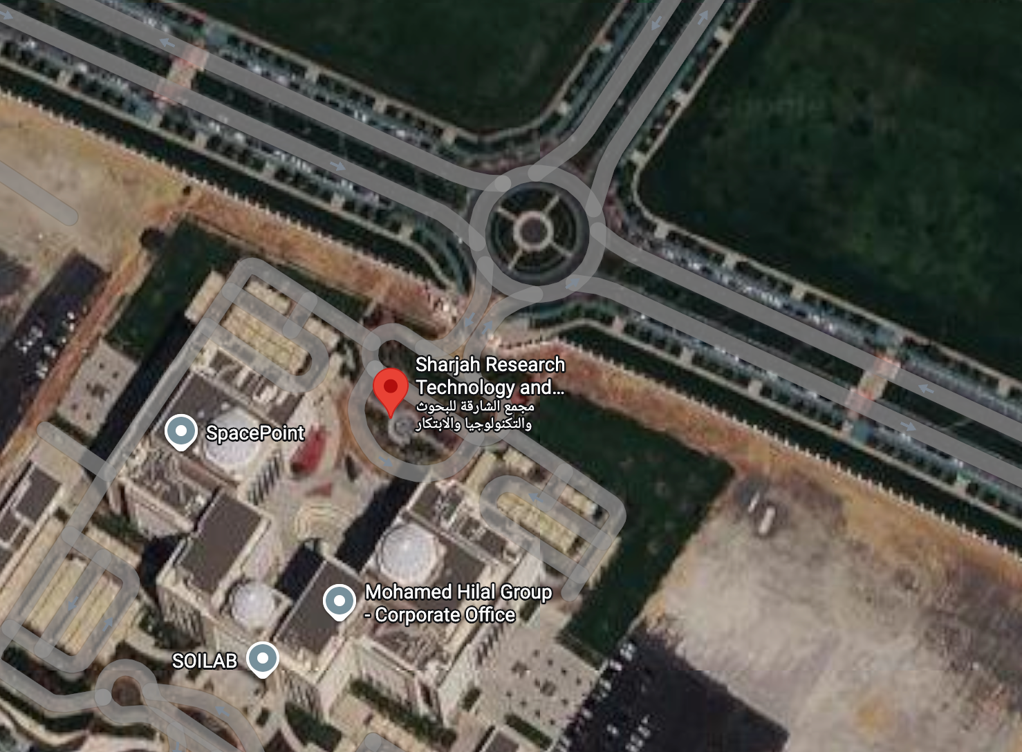 Map location of Sharjah Research Technology and Innovation Park